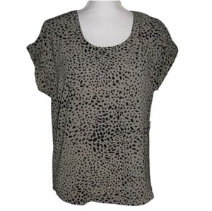 Hippie Rose Leopard Print Top Size XL